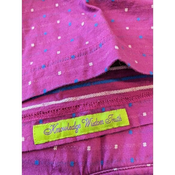 Robert Graham Mens Polo Golf XL Fuschia Pink Geometric Print Classic Fit Cotton - Picture 3 of 6